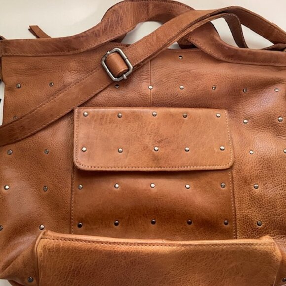 Latico Leather Cognac Jagger Crossbody NEW - Picture 1 of 6